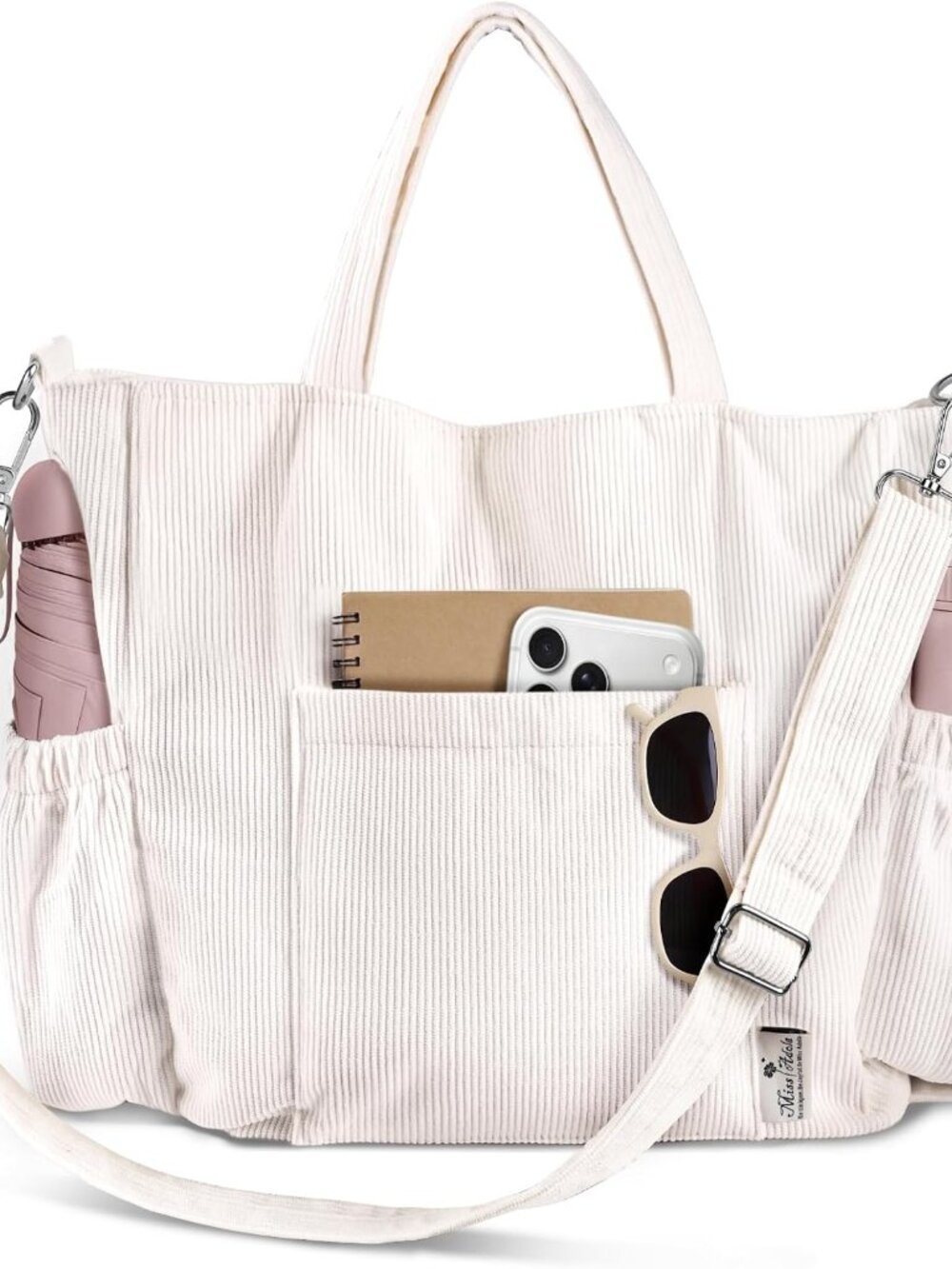 Corduroy Crossbody Tote Bag for Women